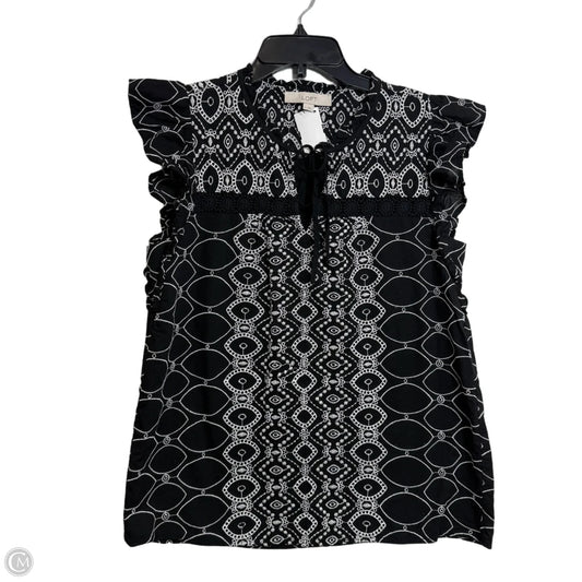 Top Sleeveless By Loft In Black, Size: M