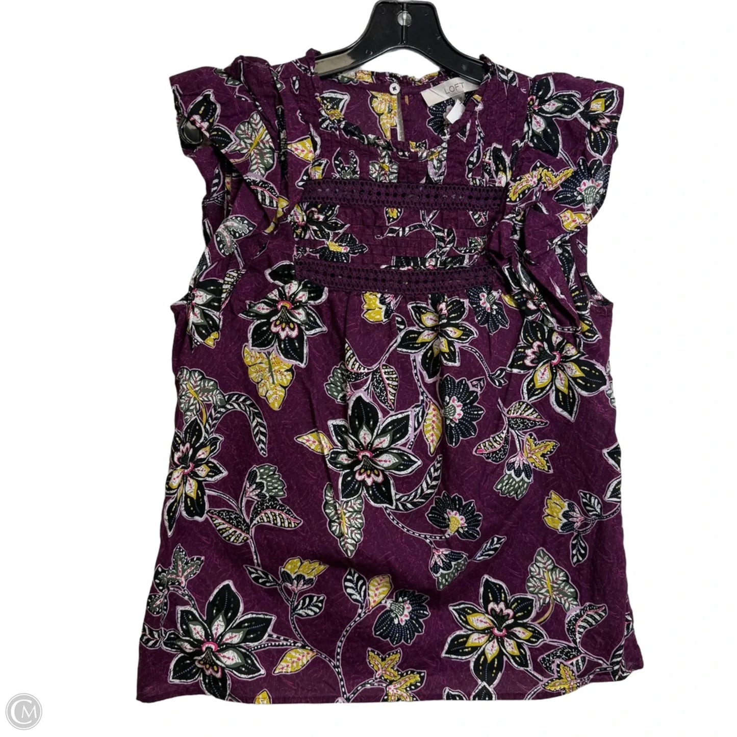 Top Sleeveless By Loft In Purple, Size: M