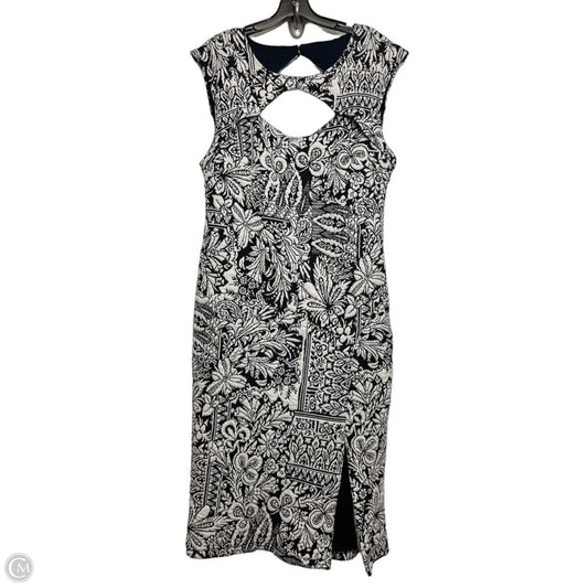 Dress Casual Midi By Anthropologie In Black & White, Size: L