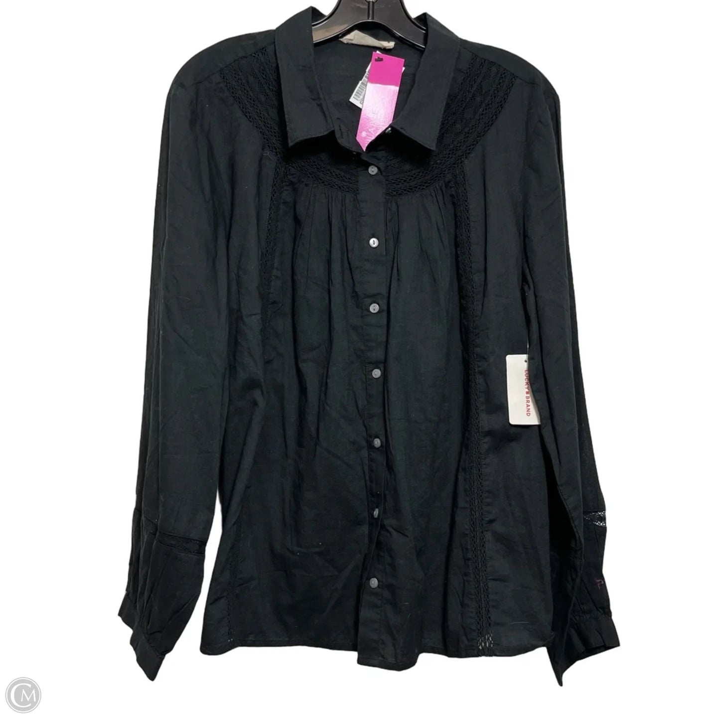 Top Long Sleeve By Lucky Brand In Black, Size: L