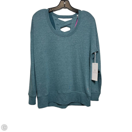 Athletic Top Long Sleeve Crewneck By Balance Collection In Teal, Size: S