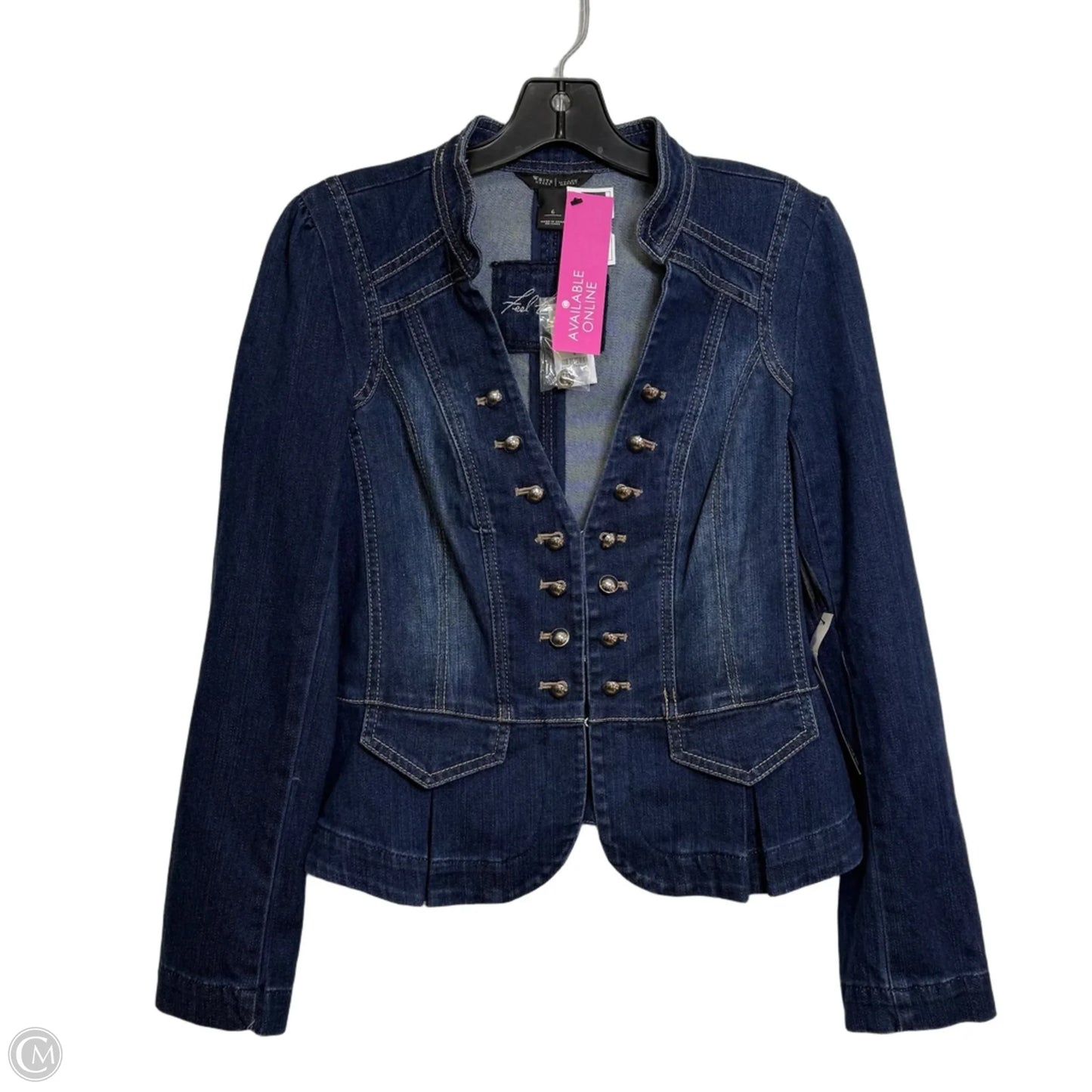 Blazer By White House Black Market In Blue Denim, Size: S