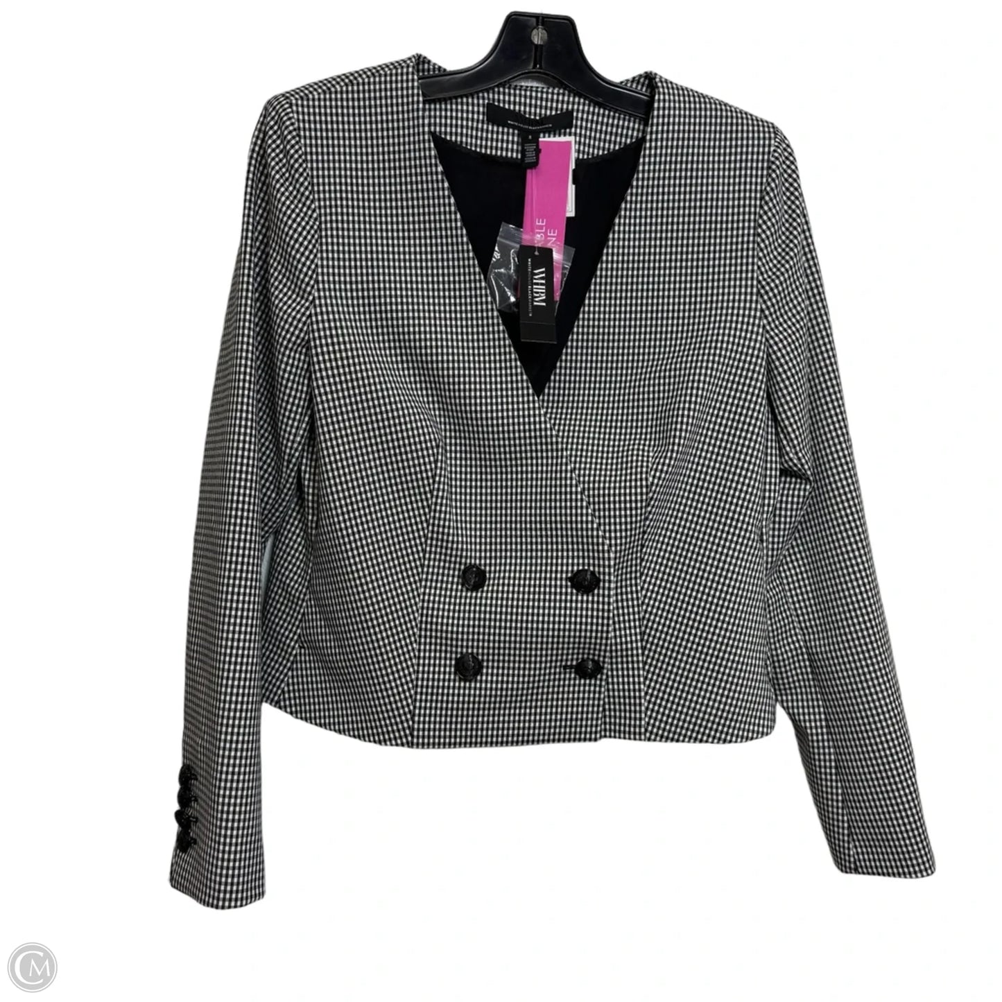 Blazer By White House Black Market In Checkered Pattern, Size: 8