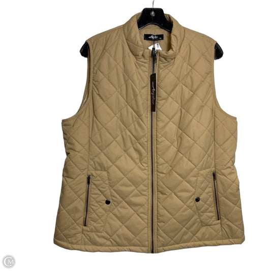 Vest Puffer & Quilted By Cme In Tan, Size: Xl