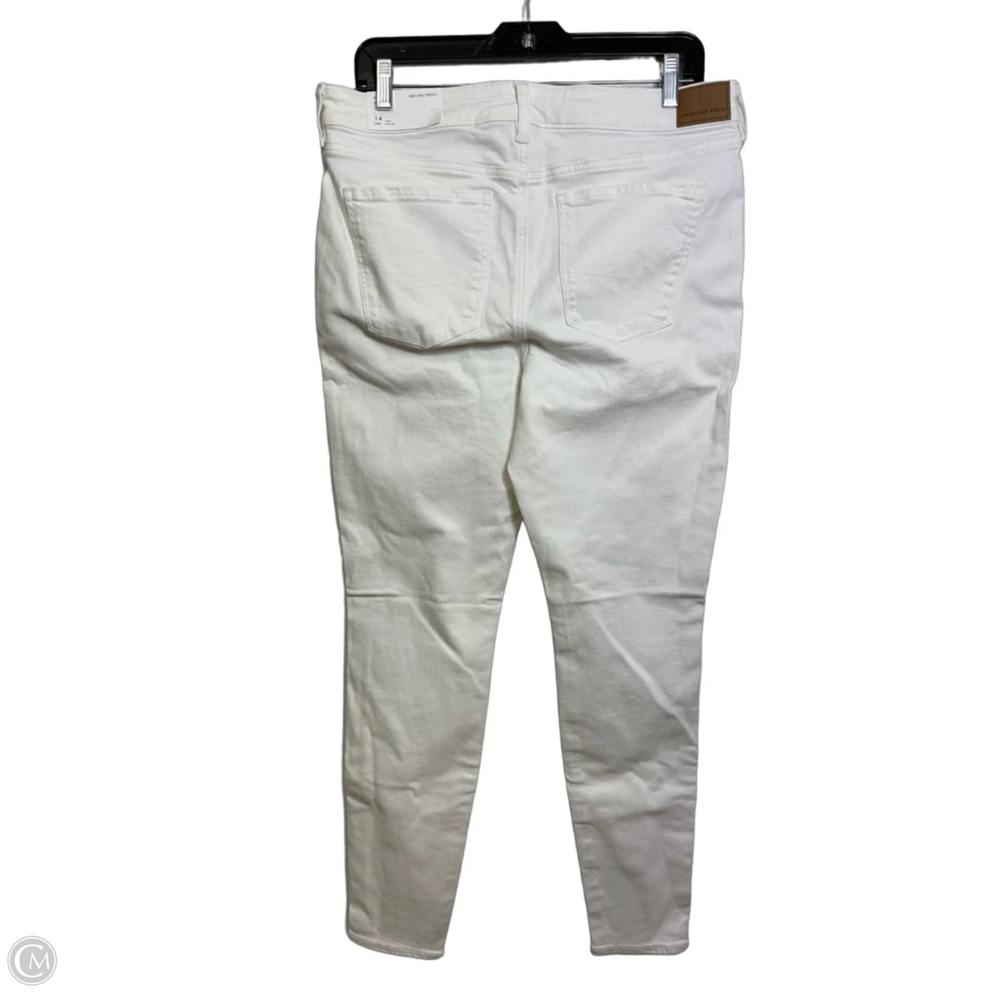 Jeans Skinny By American Eagle In White Denim, Size: 14