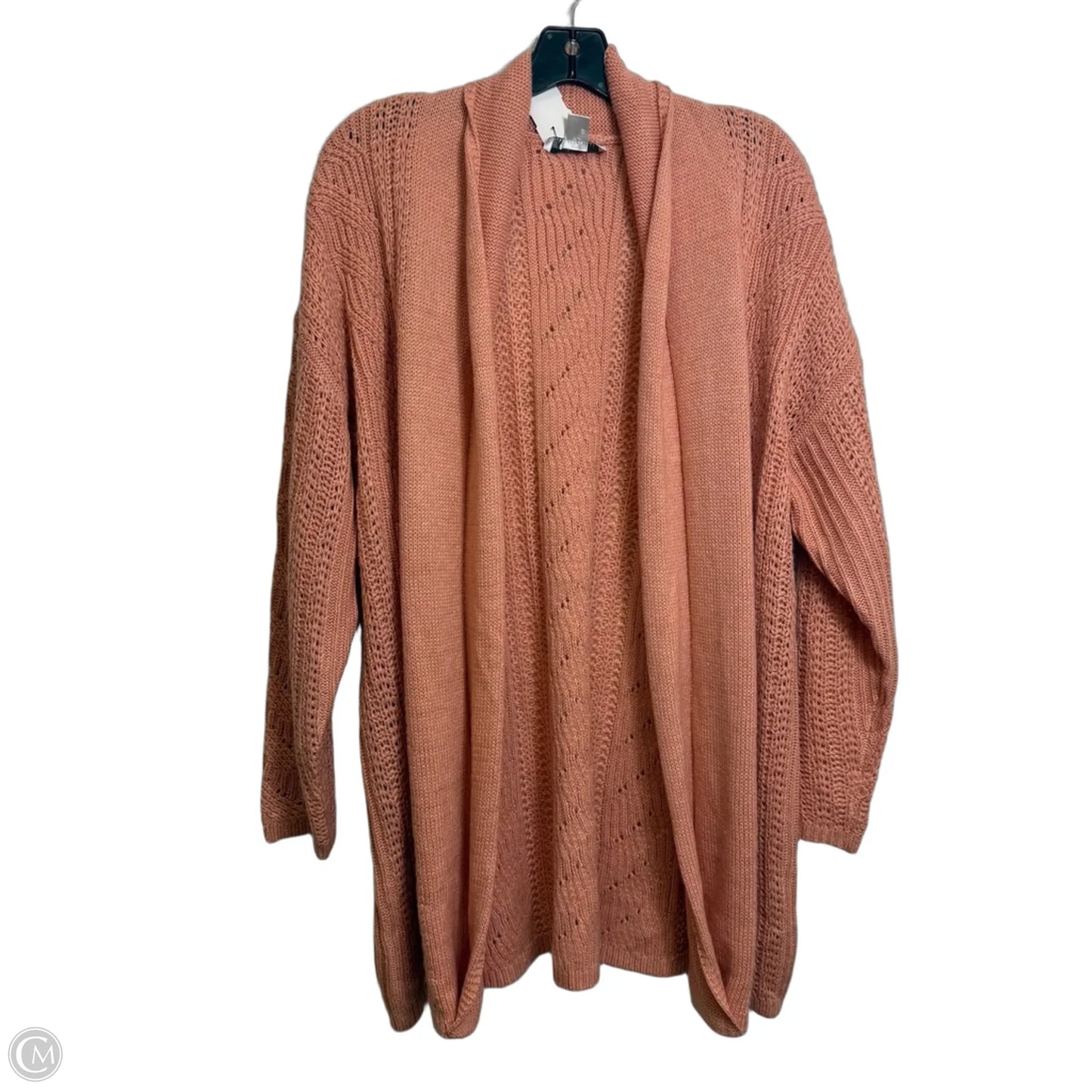 Cardigan By Christopher And Banks In Peach, Size: 1x