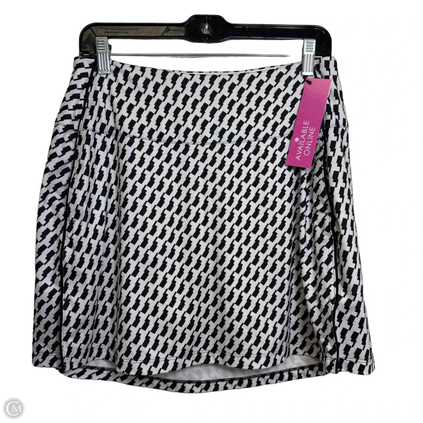 Athletic Skort By Nike Apparel In Black & White, Size: M