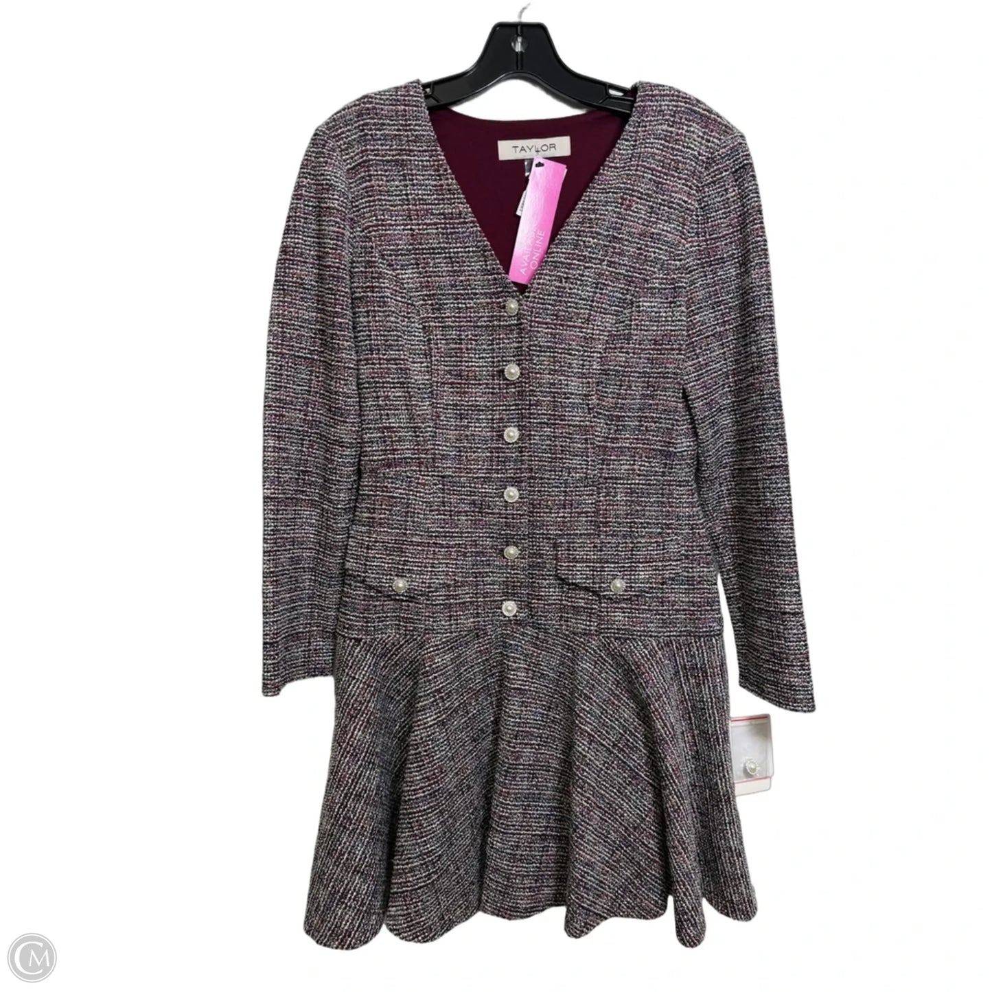 Dress Party Short By Taylor In Maroon, Size: 10
