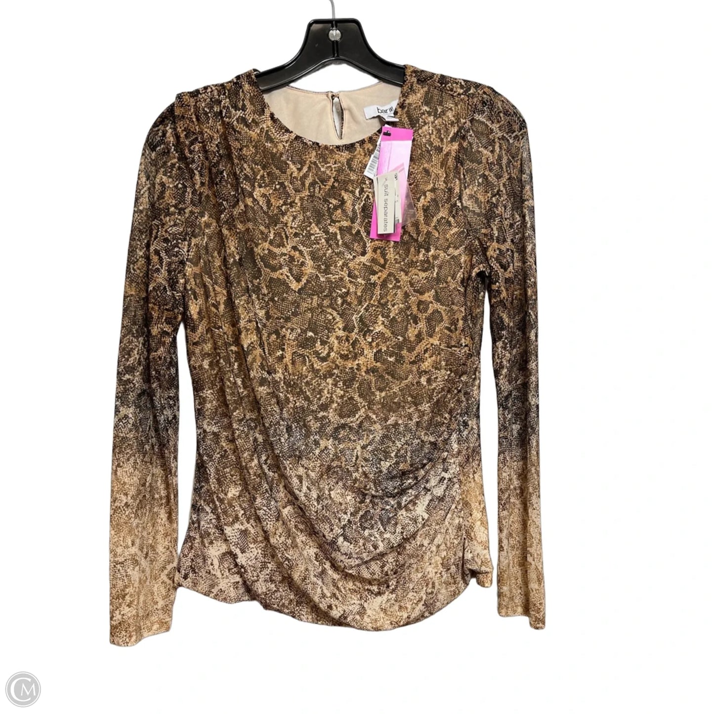 Top Long Sleeve By Bar Iii In Animal Print, Size: Xs