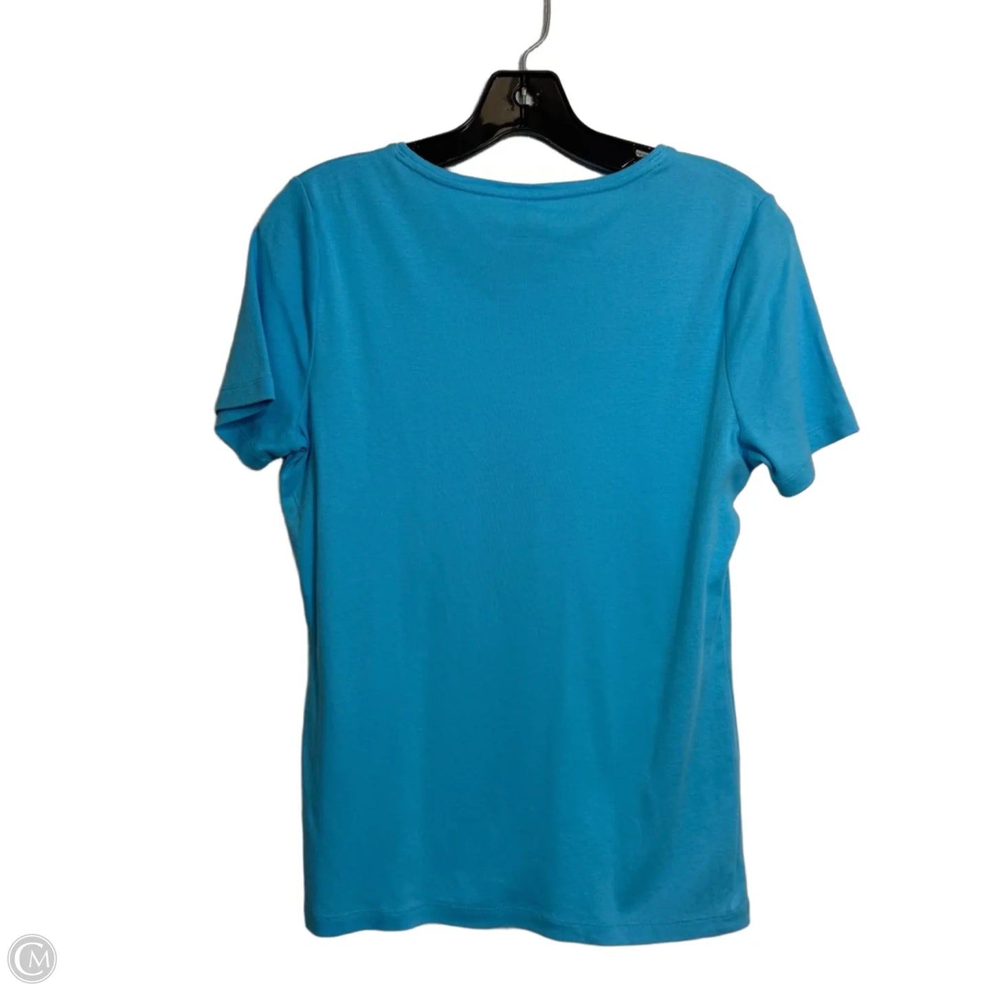 Top Short Sleeve Basic By Talbots In Blue, Size: M