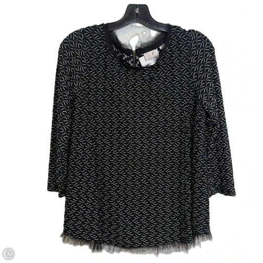 Top Long Sleeve By Anthropologie In Black, Size: L