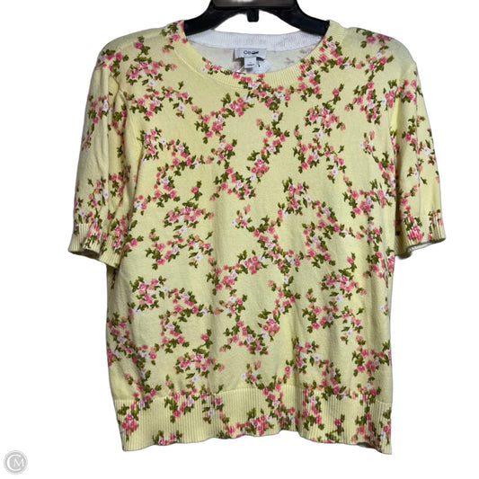 Top Short Sleeve By Cece In Floral Print, Size: L