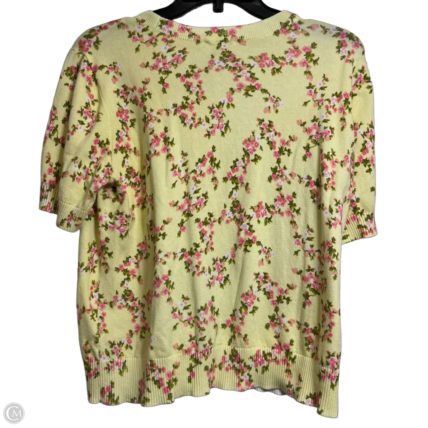 Top Short Sleeve By Cece In Floral Print, Size: L