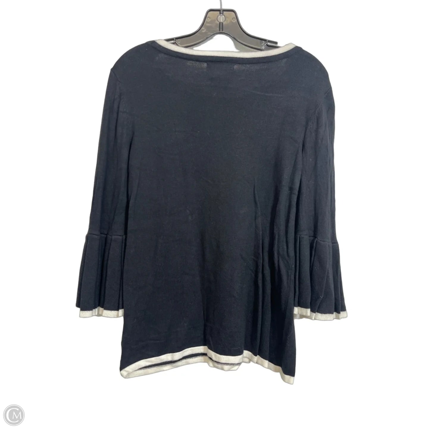 Top 3/4 Sleeve By Liz Claiborne In Black, Size: S