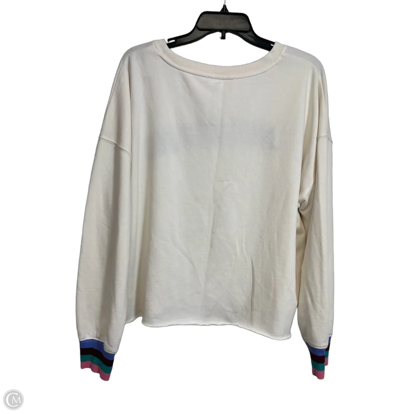 Top Long Sleeve By Clothes Mentor In Ivory, Size: L