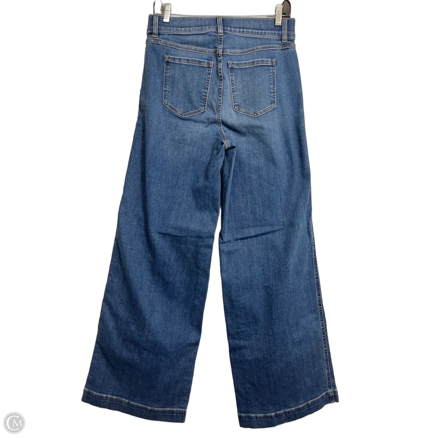 Jeans wide leg By Spanx In Blue Denim, Size: M