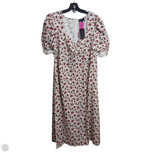 Dress Casual Midi By Clothes Mentor In Floral Print, Size: 20