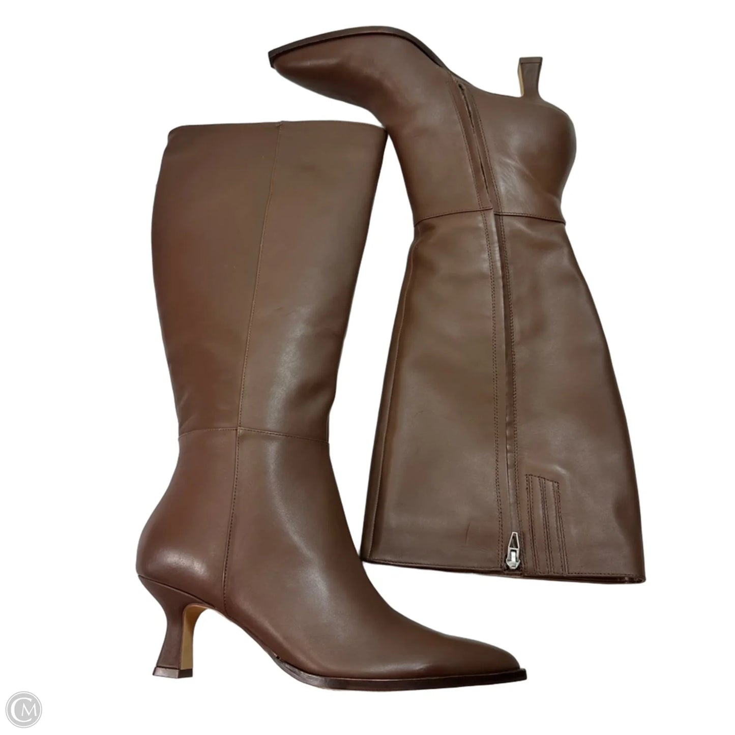 Wide calf Boots Mid-calf Heels By Dolce Vita In Brown, Size: 10.5
