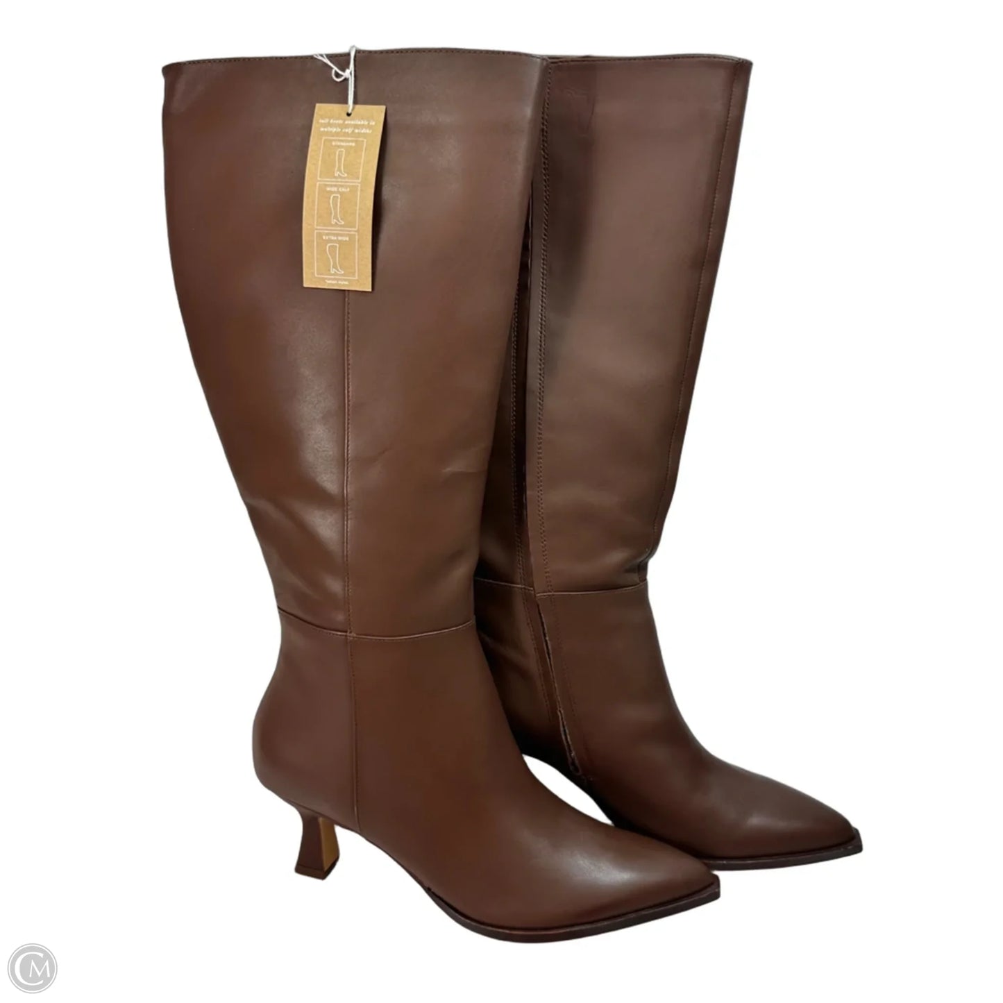 Wide calf Boots Mid-calf Heels By Dolce Vita In Brown, Size: 10.5