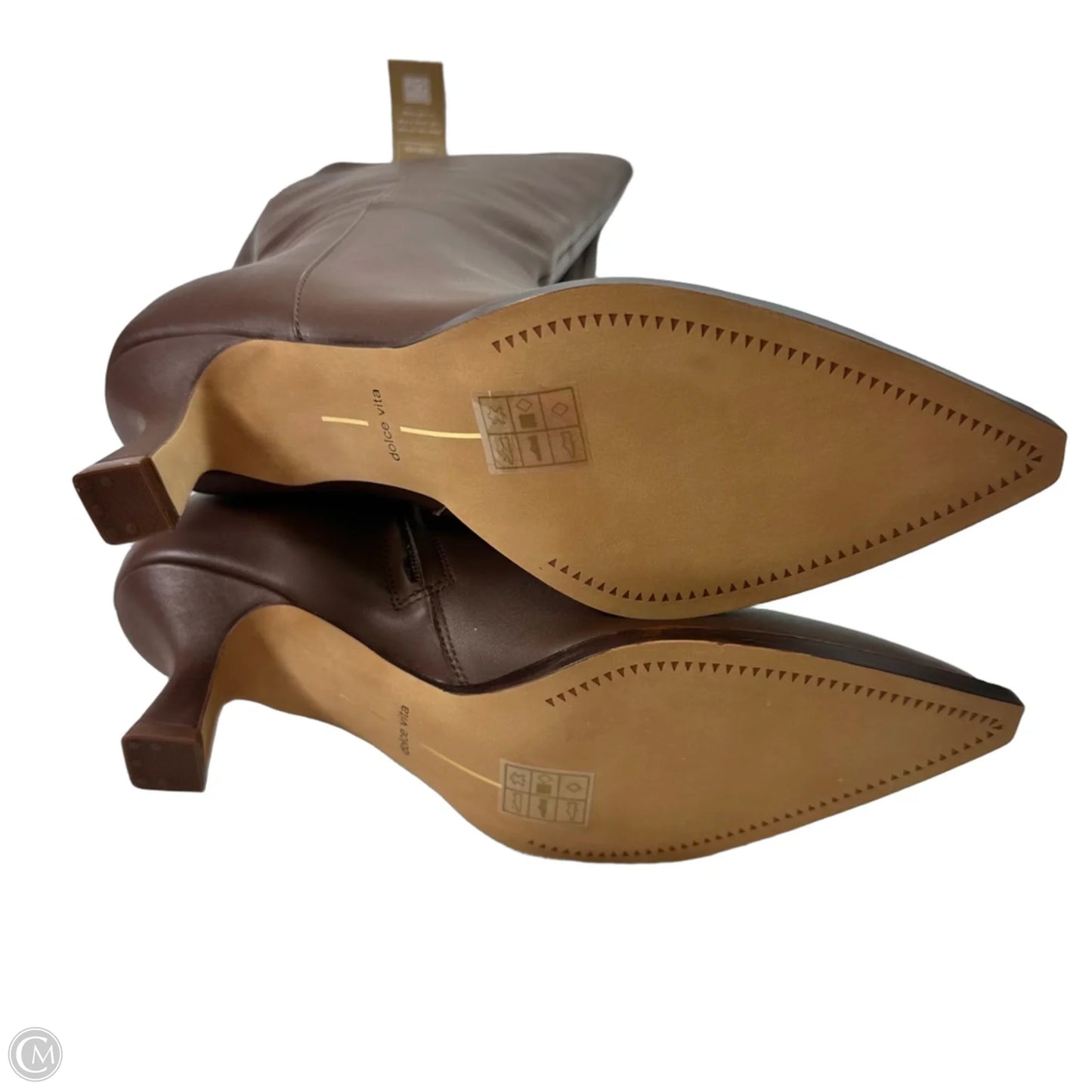 Wide calf Boots Mid-calf Heels By Dolce Vita In Brown, Size: 10.5