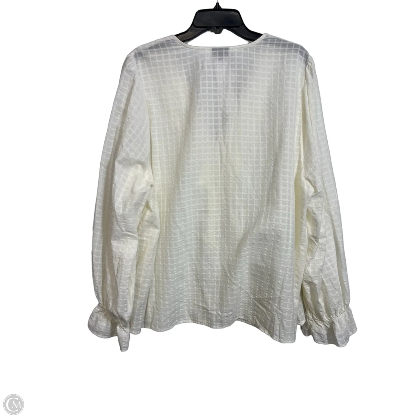Top Long Sleeve By Torrid In Ivory, Size: 2x