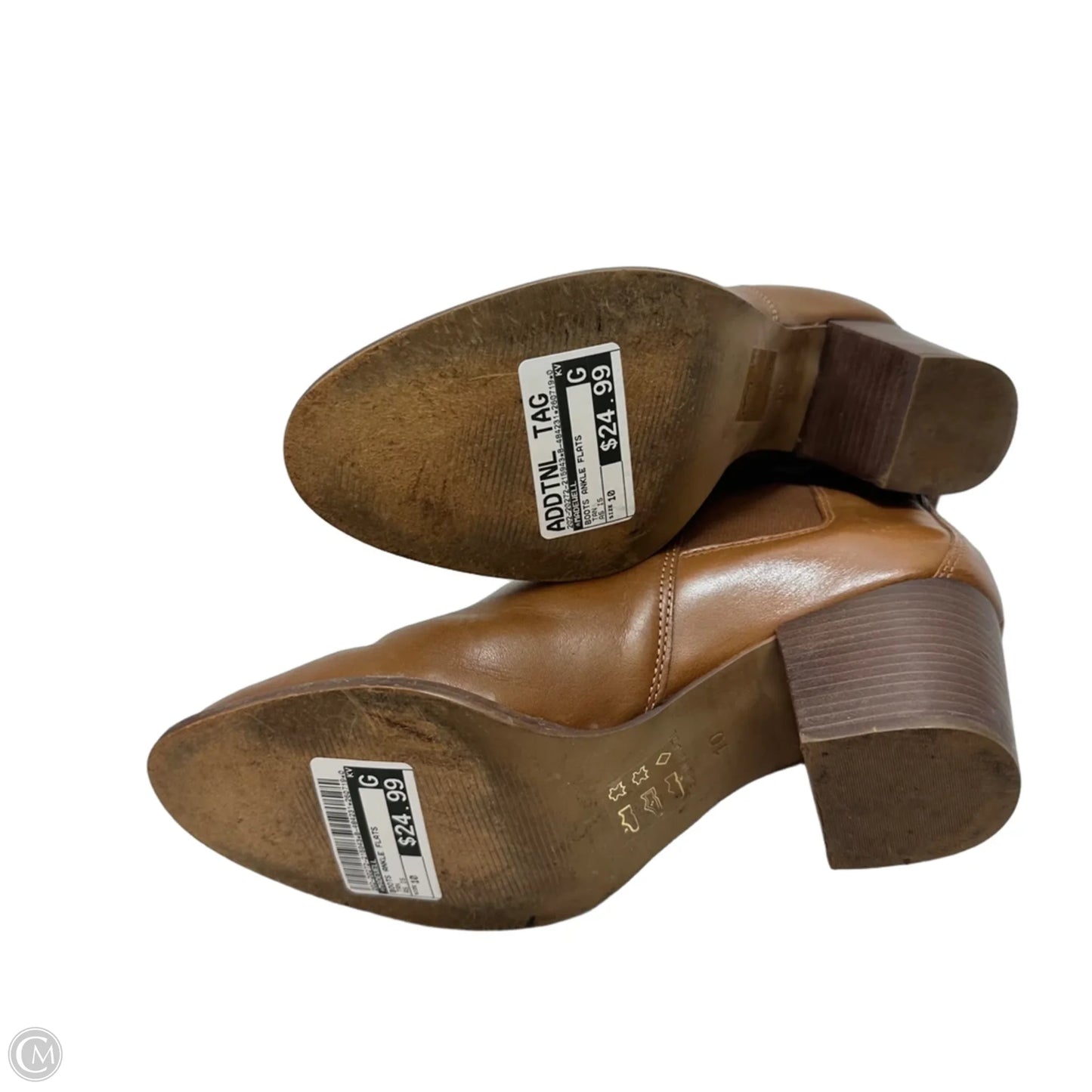 Boots Ankle Flats By Madewell In Tan, Size: 10