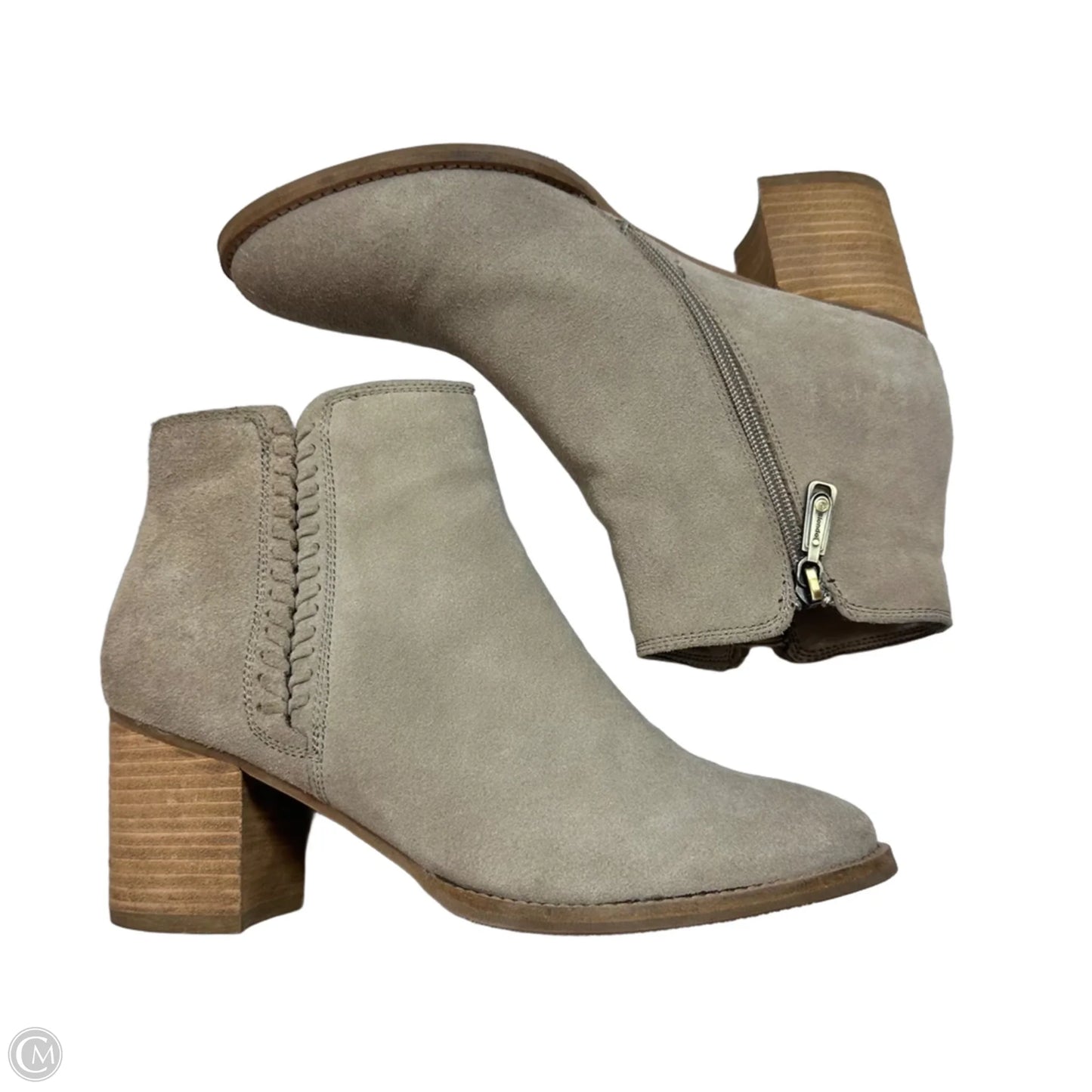 Boots Ankle Flats By Blondo In Grey, Size: 10