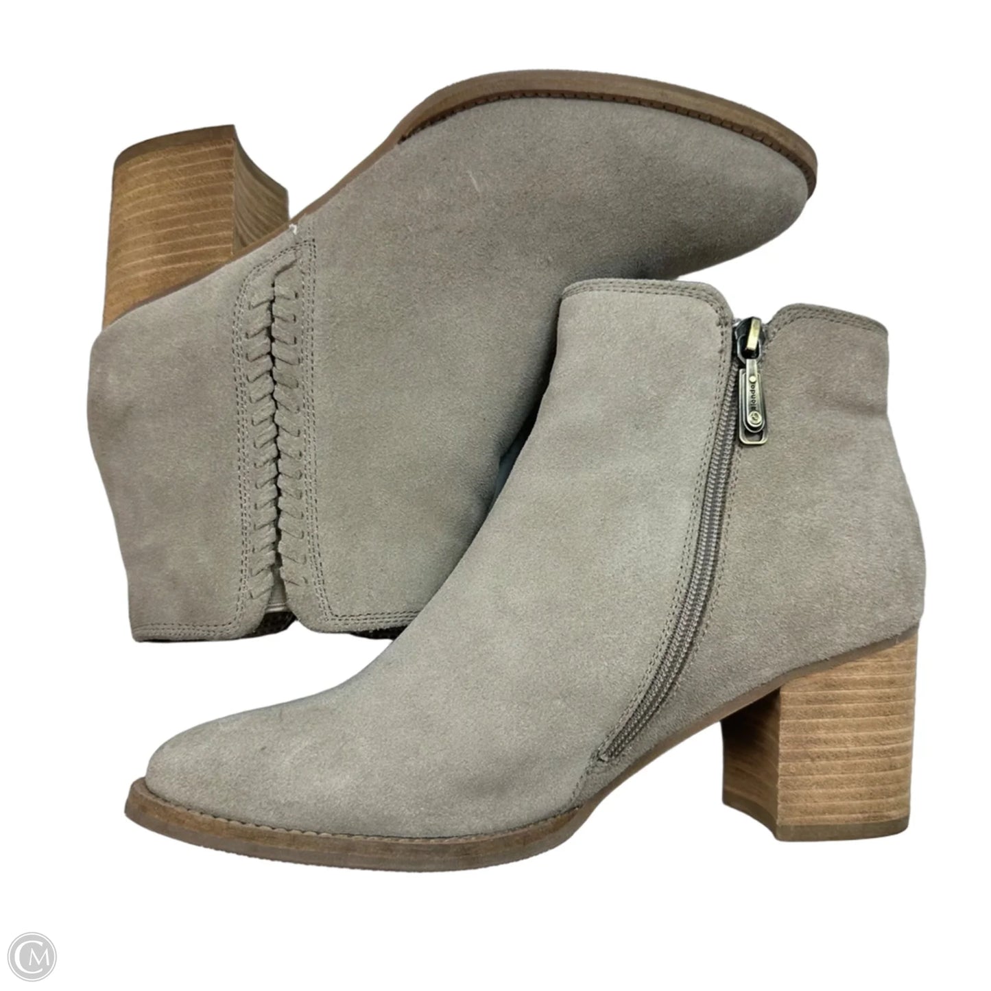 Boots Ankle Flats By Blondo In Grey, Size: 10