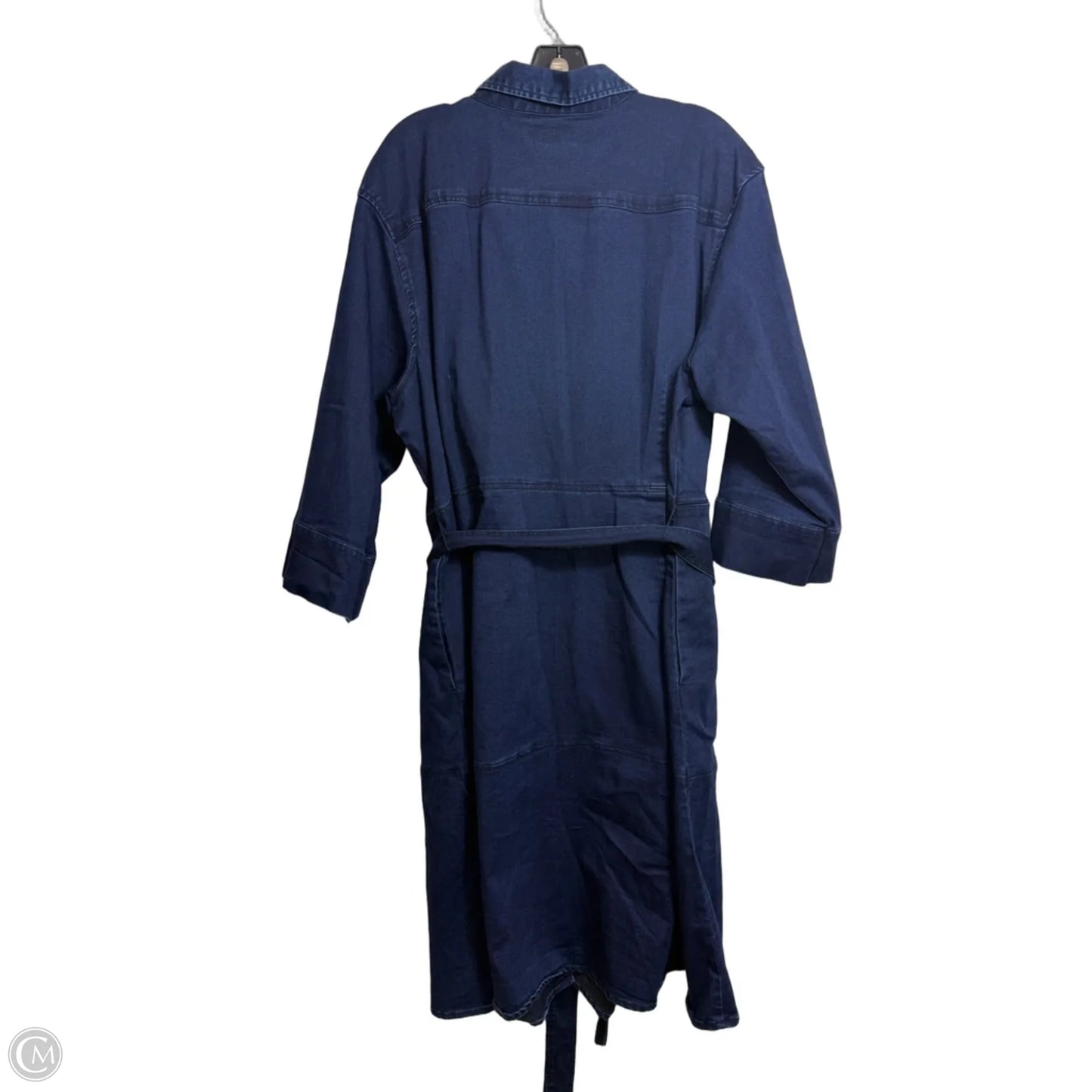 Dress Casual Midi By Liz Claiborne In Blue Denim, Size: 22