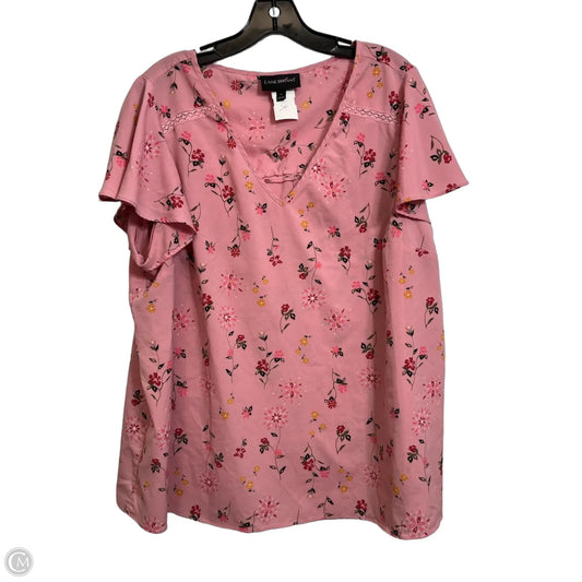 Top Short Sleeve By Lane Bryant In Pink, Size: 1x