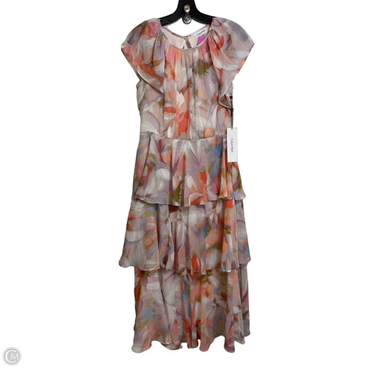 Dress Party Midi By Calvin Klein In Multi-colored, Size: 4