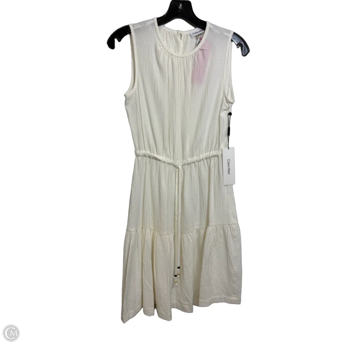 Dress Casual Short By Calvin Klein In Ivory, Size: 4
