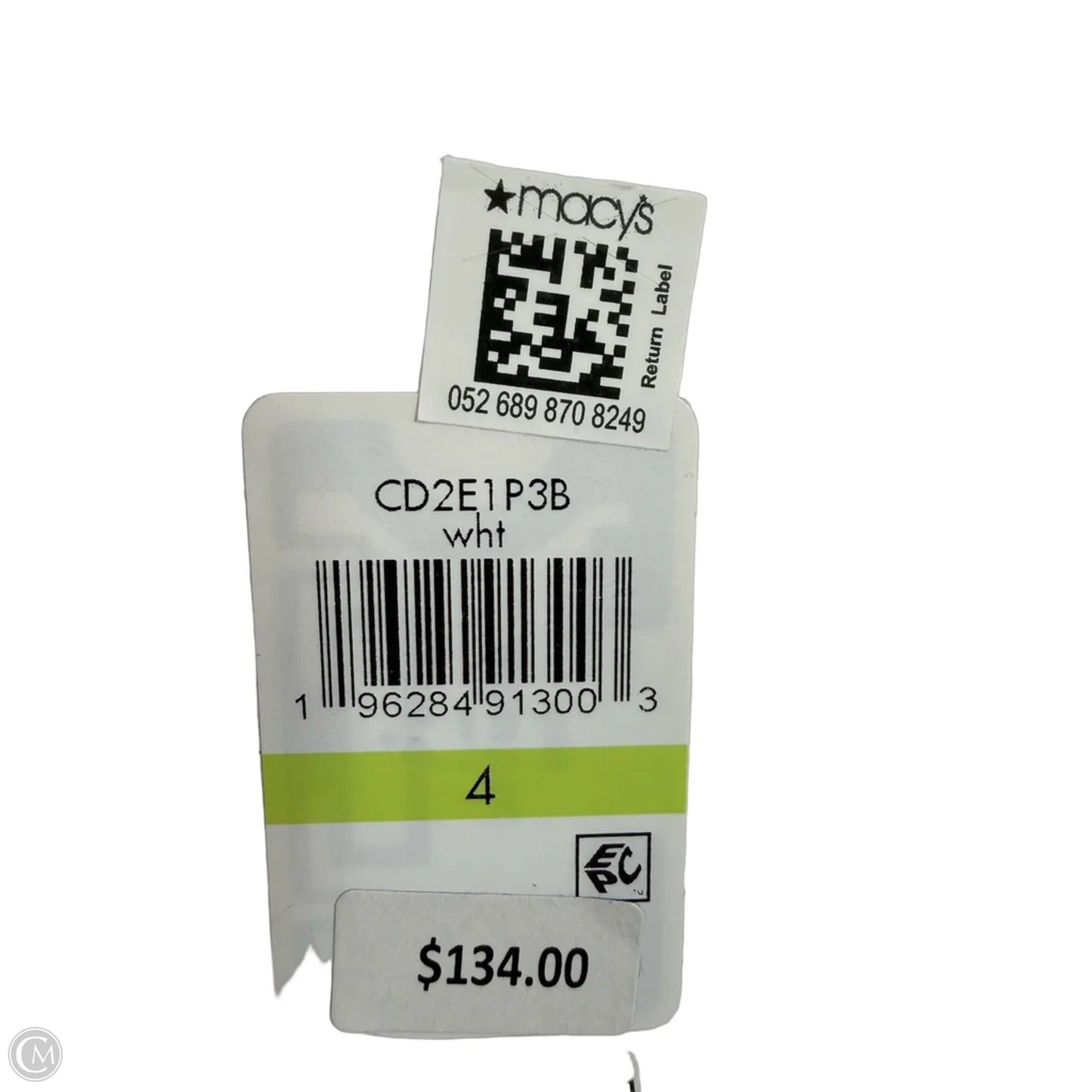 Dress Casual Short By Calvin Klein In Ivory, Size: 4
