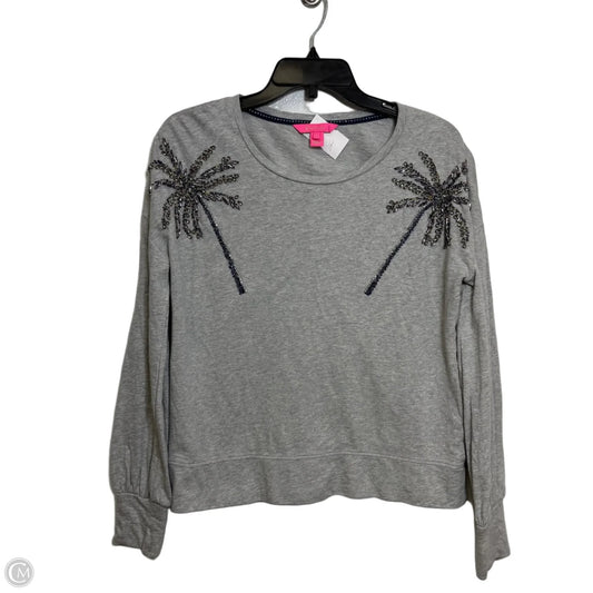 Top Long Sleeve Designer By Lilly Pulitzer In Grey, Size: S