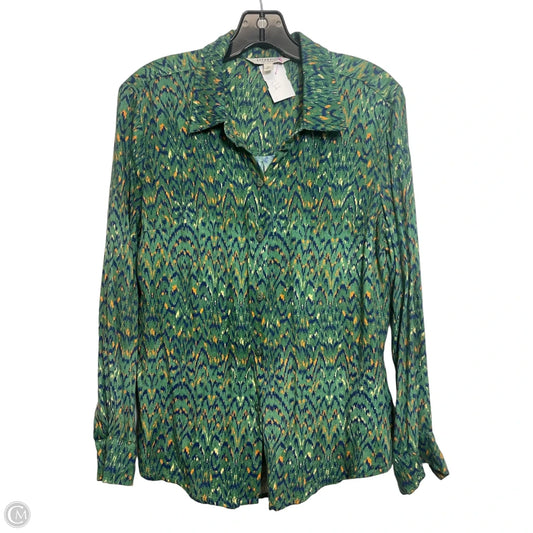 Top Long Sleeve By Liverpool In Green, Size: Xs