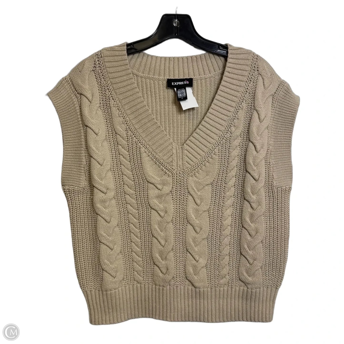 Vest Other By Express In Tan, Size: Xs