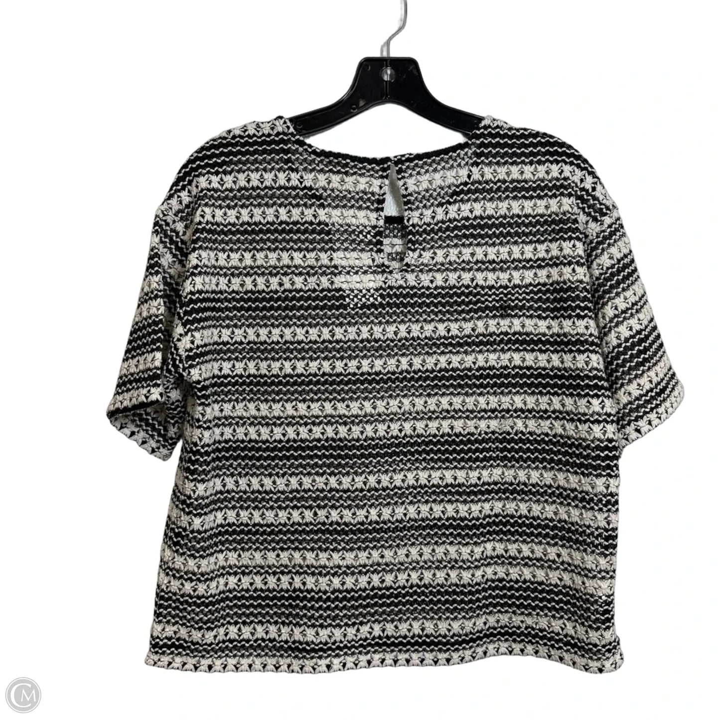 Top Short Sleeve By Loft In Black, Size: S