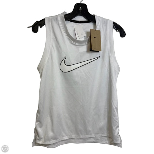 Athletic Tank Top By Nike Apparel In White, Size: M