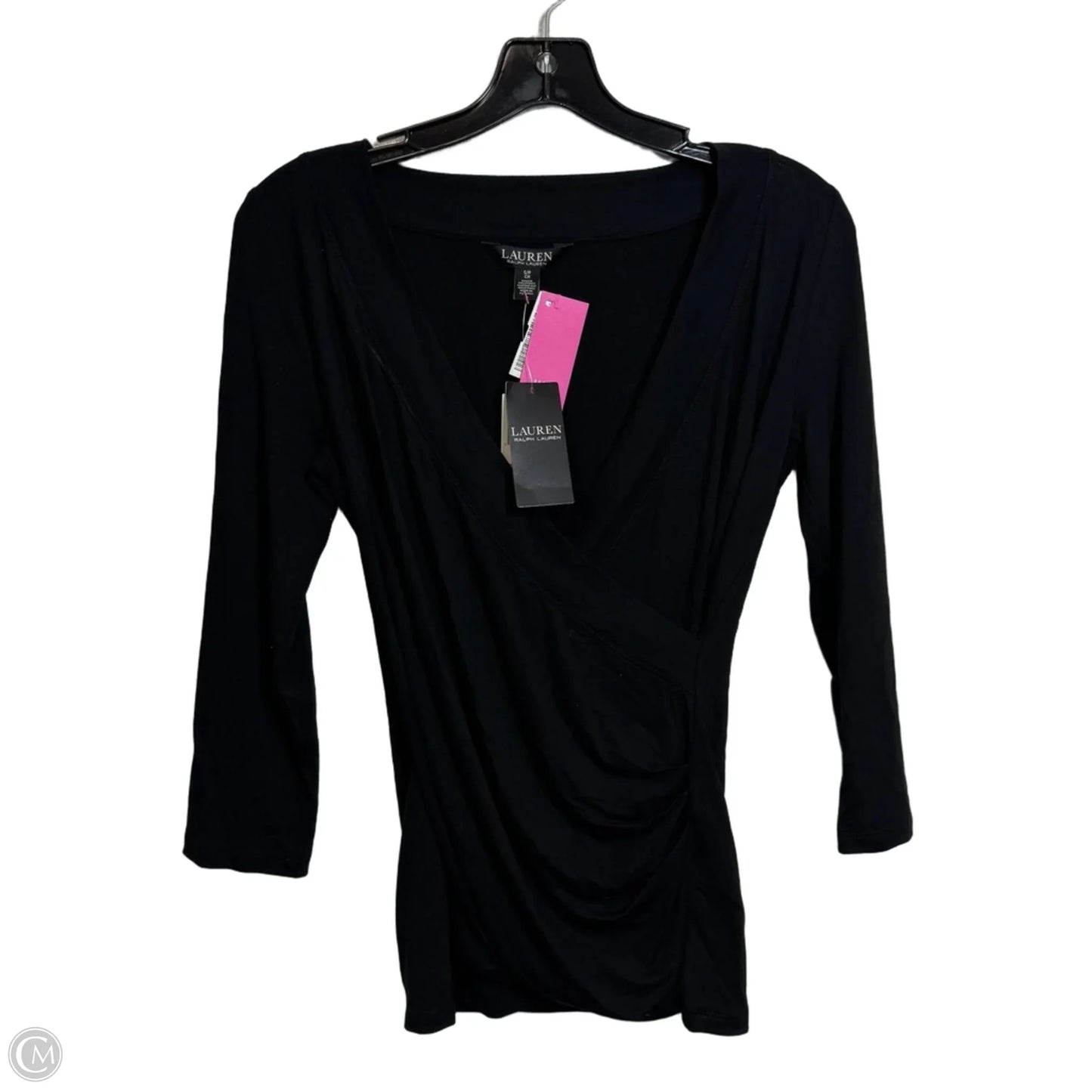 Top Long Sleeve By Lauren By Ralph Lauren In Black, Size: S
