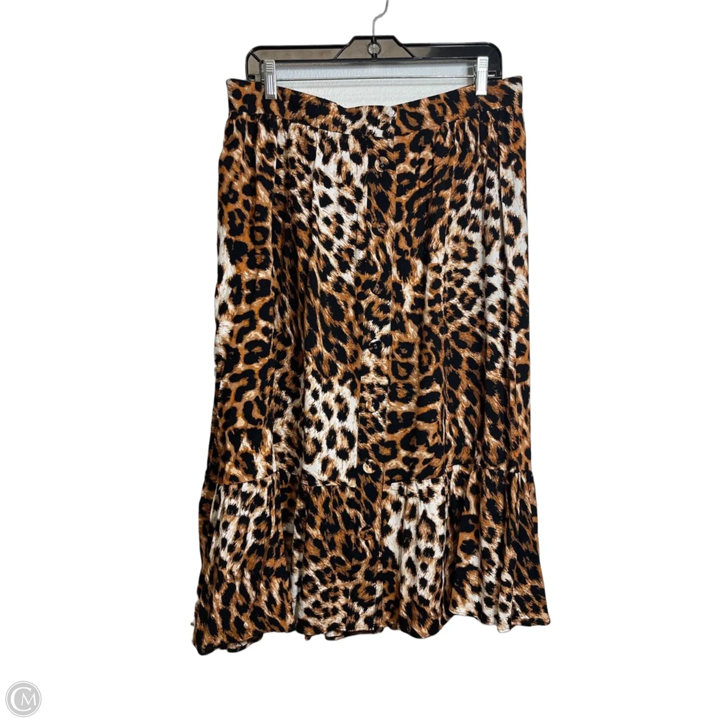 Skirt Midi By Talbots In Animal Print, Size: Xlp