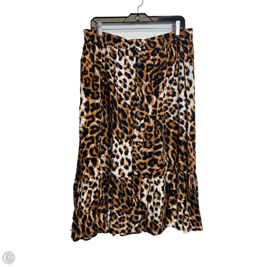 Skirt Midi By Talbots In Animal Print, Size: Xlp