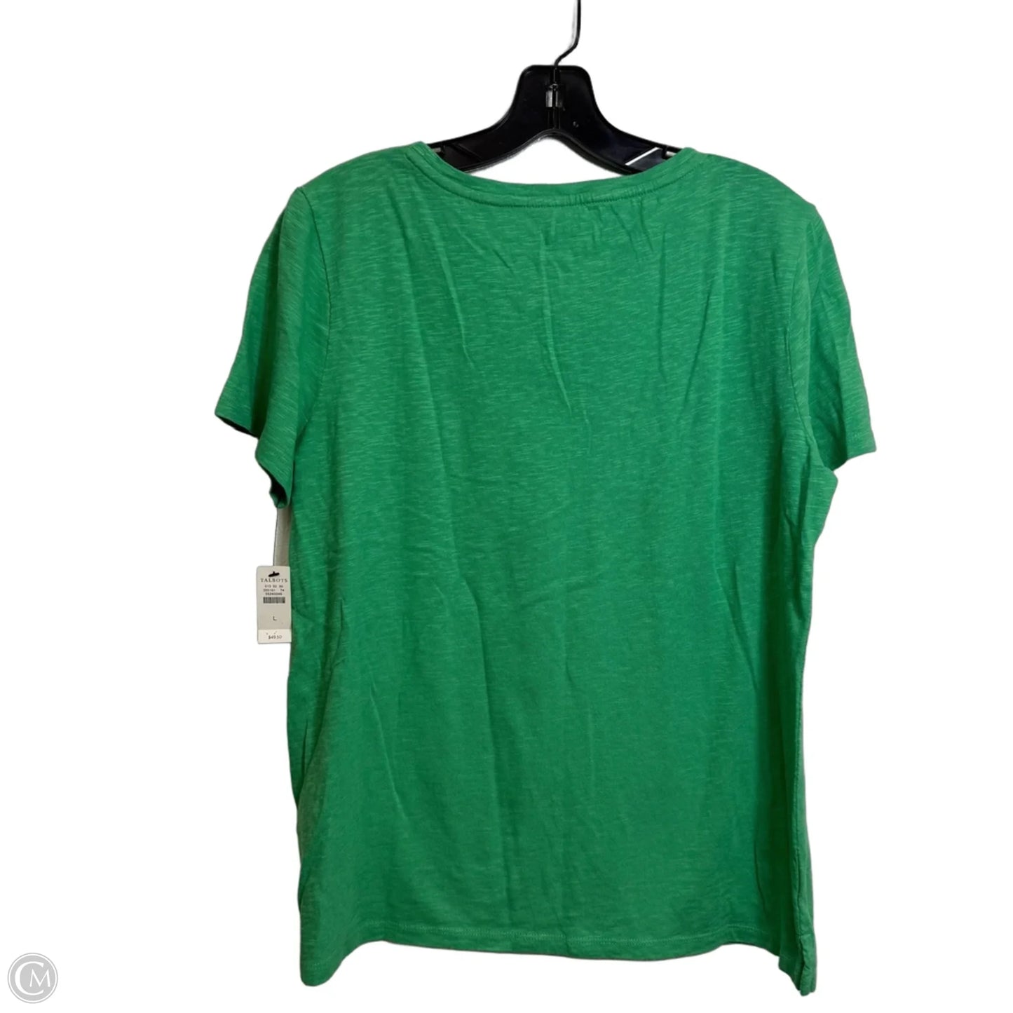 Top Short Sleeve By Talbots In Green, Size: L