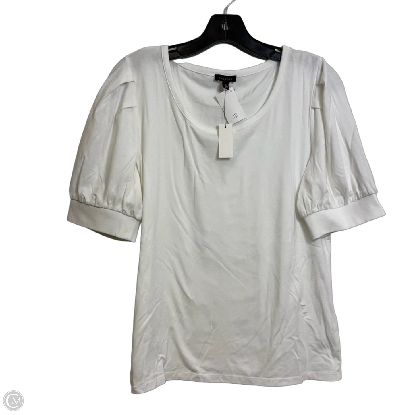 Top Short Sleeve By Talbots In White, Size: M