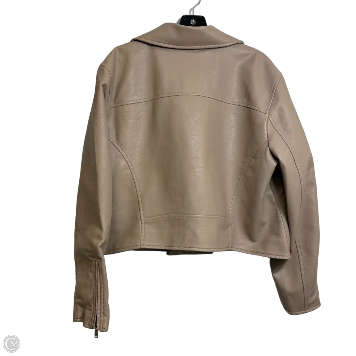 Jacket Moto By Abercrombie And Fitch In Taupe, Size: Xl