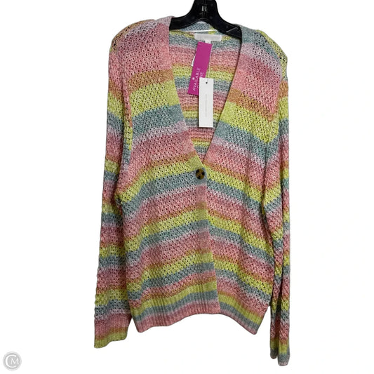 Cardigan By Clothes Mentor In Multi-colored, Size: 1x