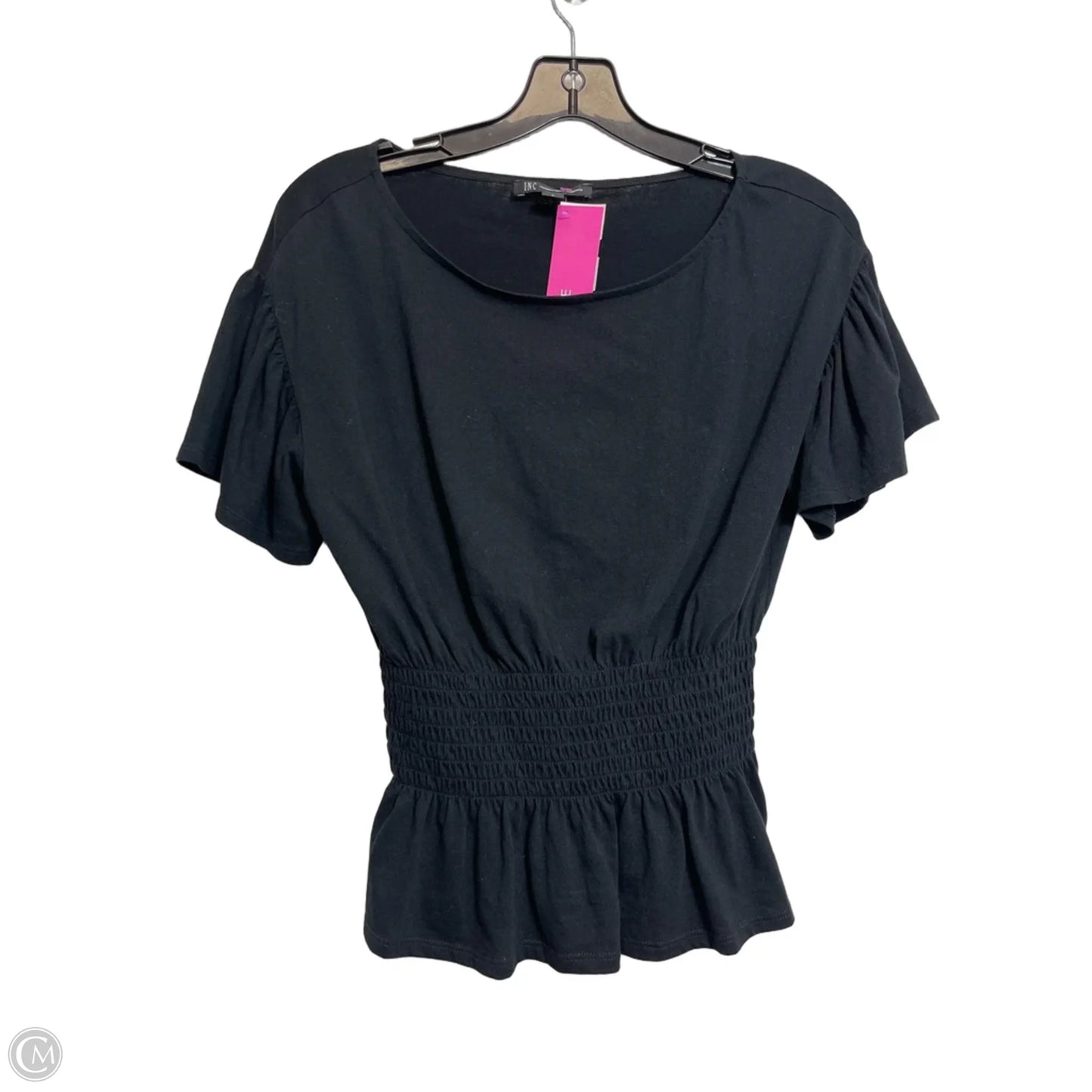 Top Short Sleeve By Inc In Black, Size: S