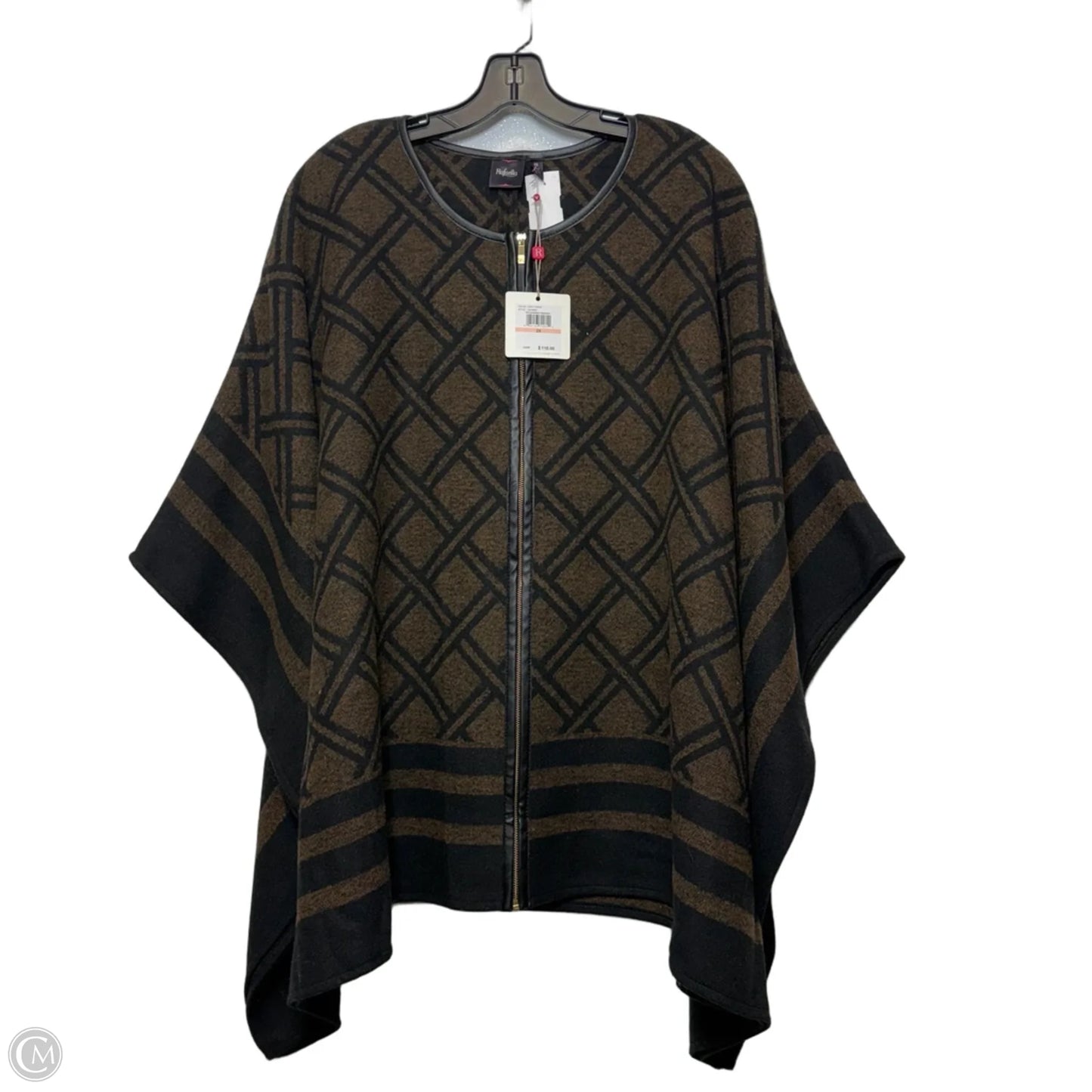 Poncho By Rafaella In Black, Size: 2x