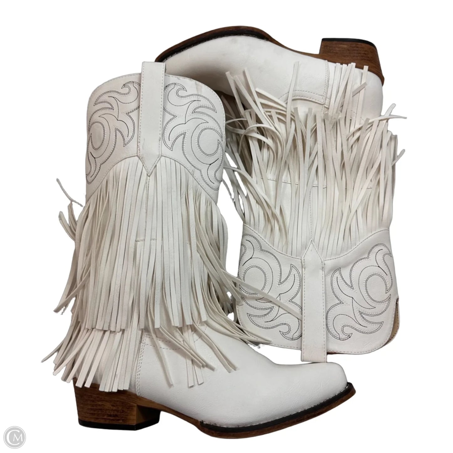 Boots Western By Roper In White, Size: 8.5
