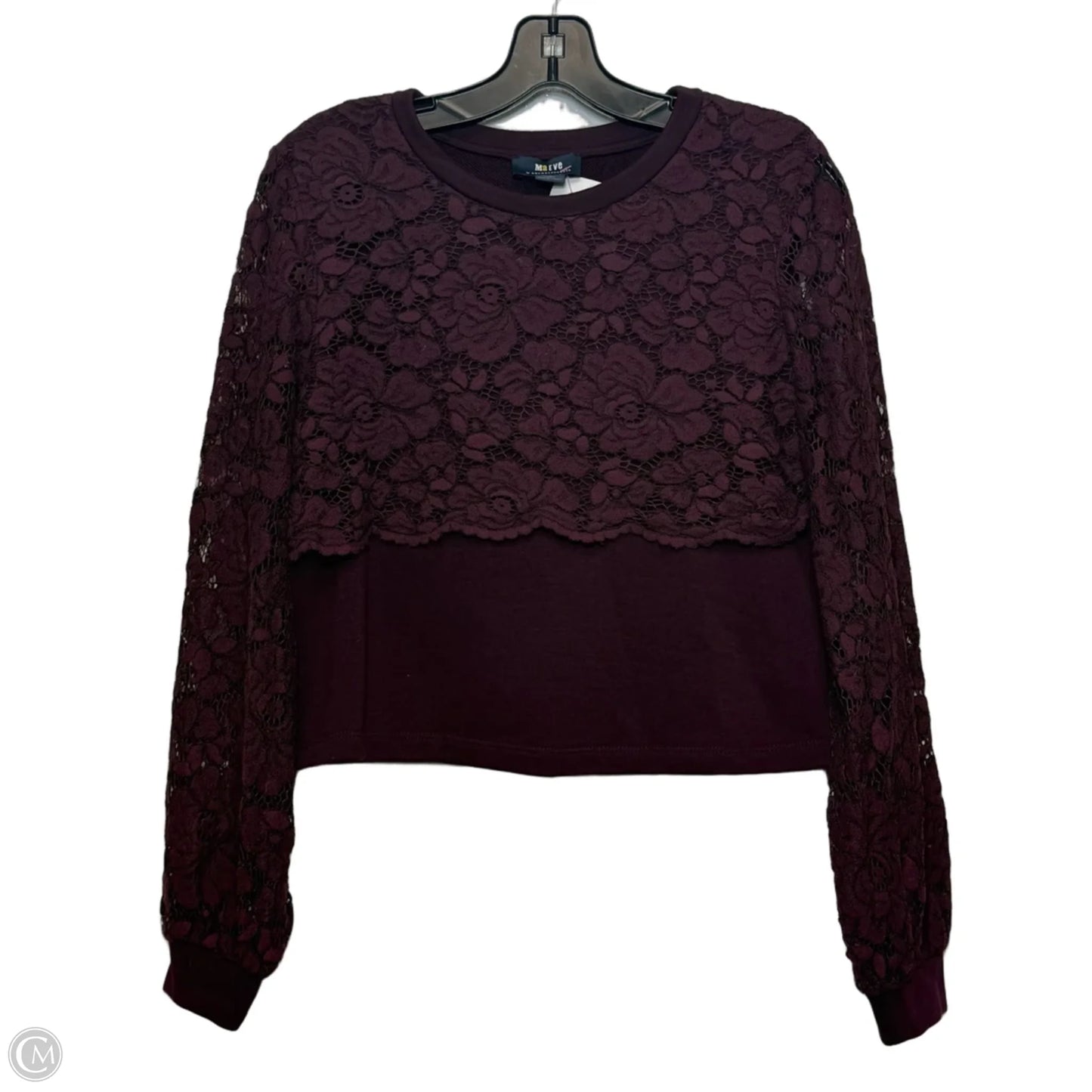 Top Long Sleeve By Maeve In Maroon, Size: Xs
