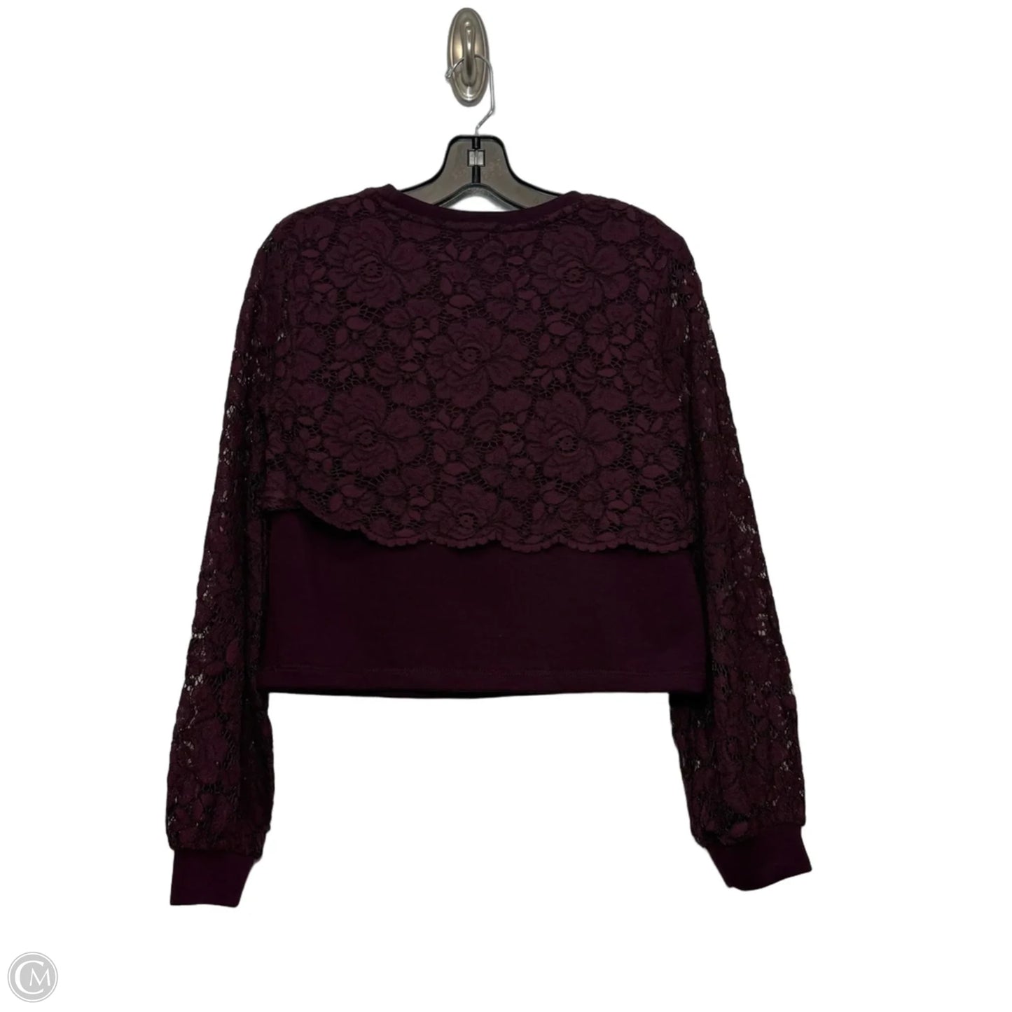 Top Long Sleeve By Maeve In Maroon, Size: Xs